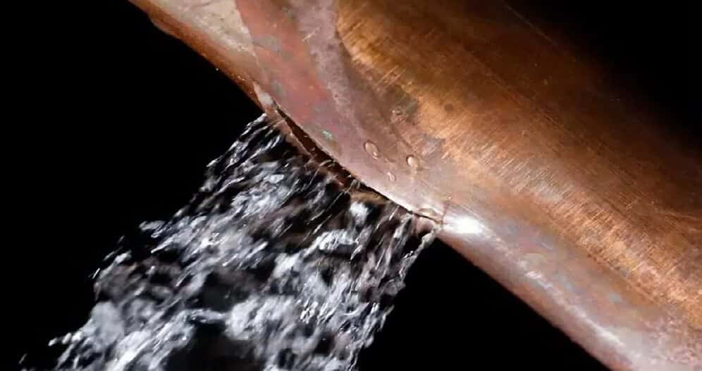 Picture of a burst pipe